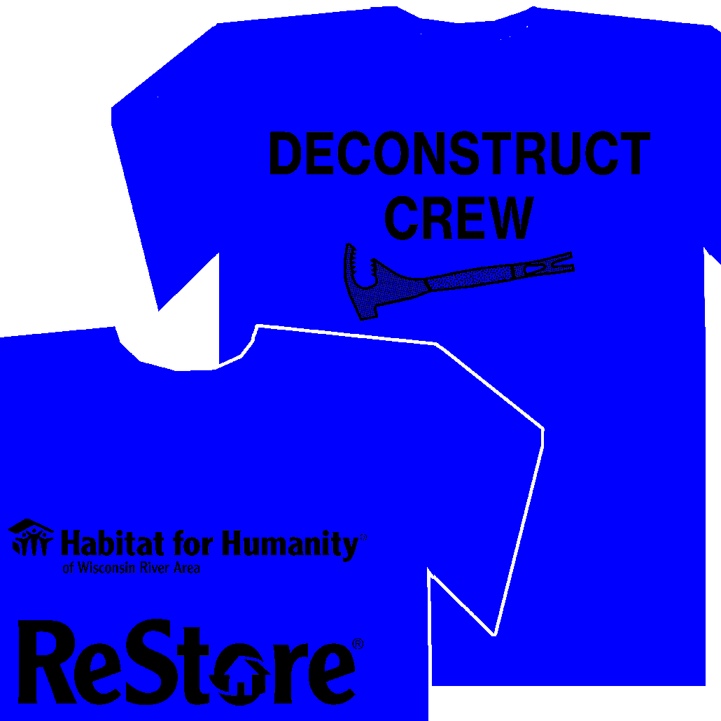 habitat T-shirt design for deconstruction crew.